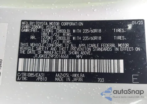 2023 Lexus Nx 350H Premium z USA, uszkodzony, nr VIN JTJGKCEZ9P2014668